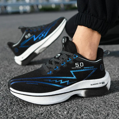 Men Sport Shoes Professional Cushioned Carbon Plate Running Shoes Breathable Lace-up Casual Sneakers Marathon Athletic Footwear.
