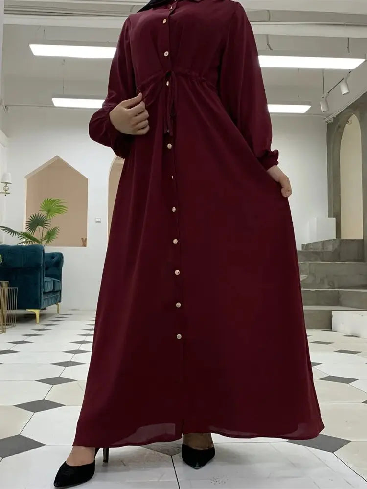 Ramadan Eid Red Abaya Damen Dubai Islamic Women Muslim Modest Dresses Kebaya Kaftan Robe Musulmanes Femme Vestidos Para Mujer.