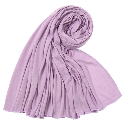 Hot Muslim Fashion Woman Soft Hijabs Scarf Shawl Plain Cotton Jersey Scarves Turban Women Long Shawls Head Wrap Headband Abaya