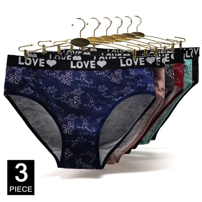 Women Briefs Cotton Panties Plus Size Underwear Woman Knickers Lady Lingerie Girl intimate Large 3 Pieces/lot.