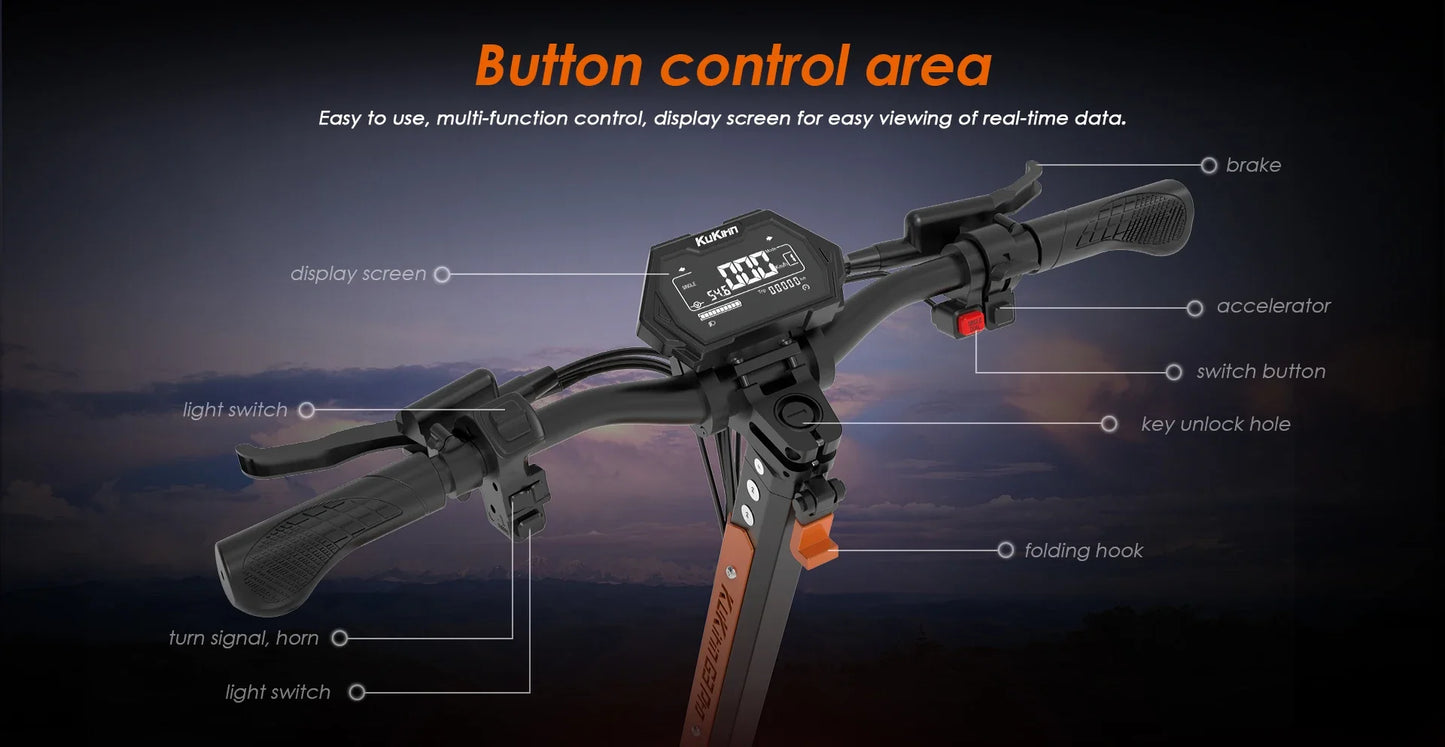 Kukirin G3 Pro Electric Scooter Dual Motor 52V23.4AH Large Battery Fast Off-Road 10 Inch 80km Long Endurance Electric Scooter.