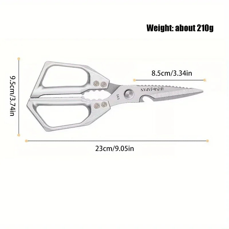 High Quality Multifunctional Kitchen Scissors Chicken Bone Scissors Fish Scale Scraper Bottle Opener Walnut Clip Kitchen Knife.