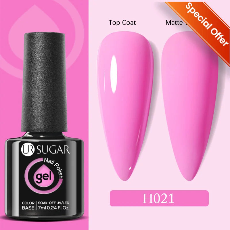 UR SUGAR 7/7.5ml Summer Blue Silver Gel Nail Polish Semi Permanent High Quality Soak Off UV LED Varnishes Nails Art Manicure