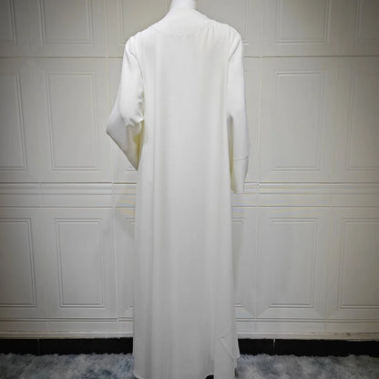 Ramadan Eid Kebaya White Muslim Modest Kimono Women Clothing Abaya Damen Dubai Luxury Islam Kaftan Robe Longue Femme Musulman.