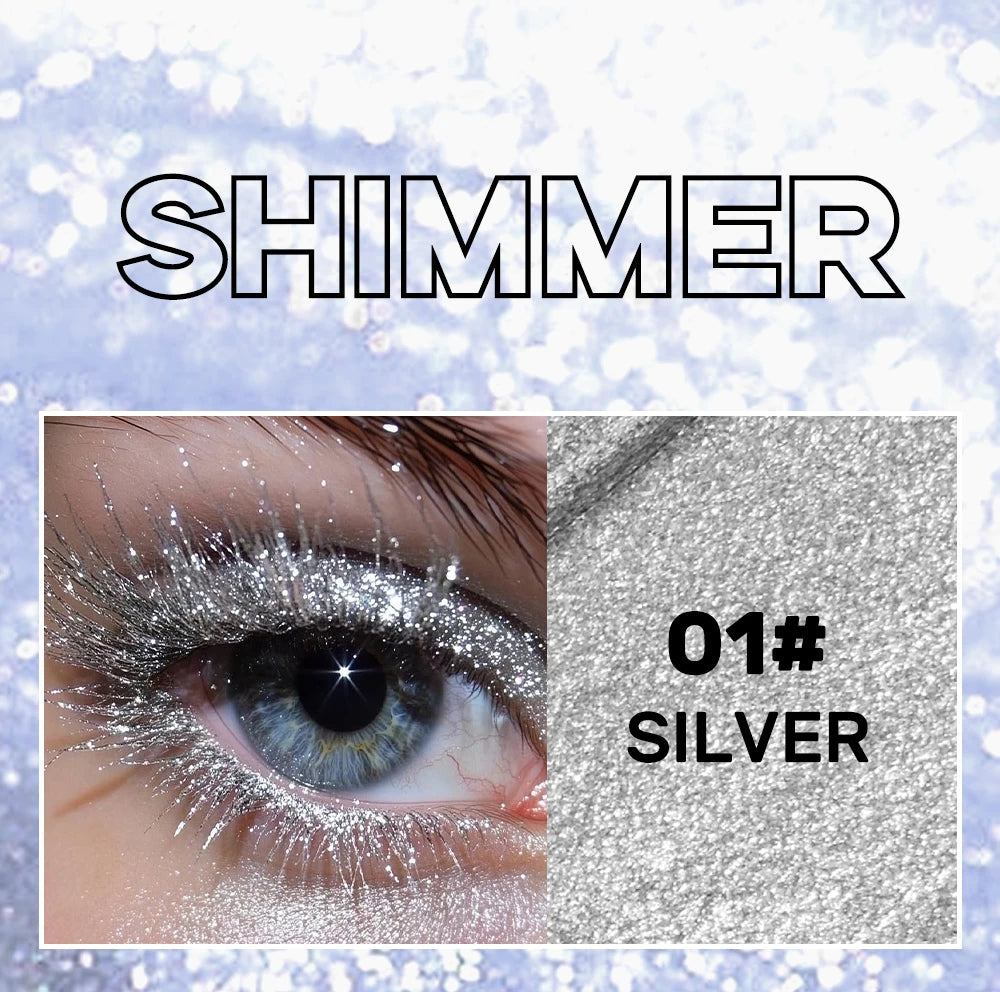 5 Colors Diamond Shimmering Mascara Long Lasting Makeup 3D Volume Eyelashes Curling Glitter Mascara Eye Lash Female Cosmetic.