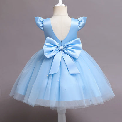 Die kleine Meerjungfrau elegante Prinzessin Spitze Kleid Kinder kleider für Mädchen Vintage Kinder Geburtstags feier Kleider Weihnachts kleidung.