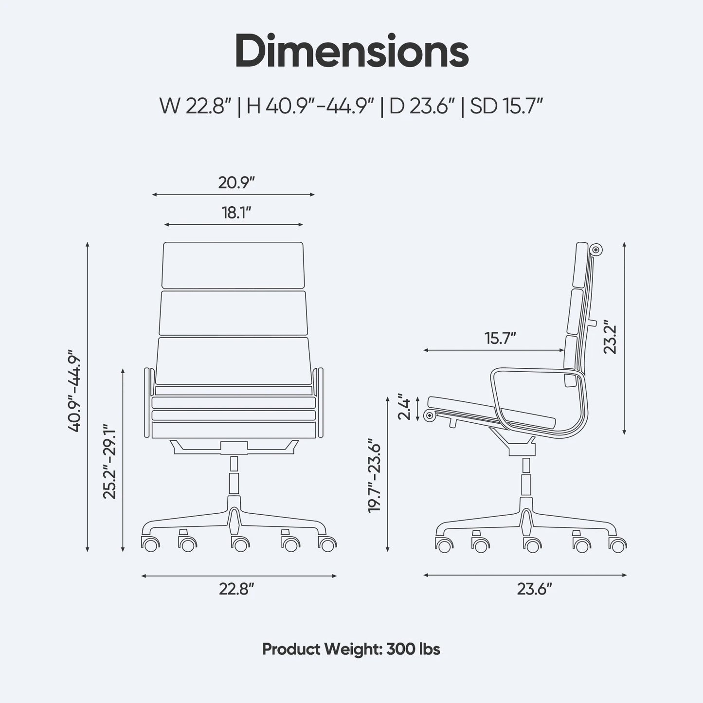 Büro Gasts tuhl gepolsterte Leder bequeme Empfangs stühle mit Rädern verstellbare drehbare rollende Büros tühle