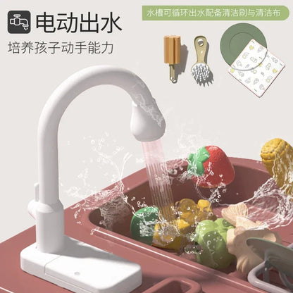 Hot salesPlay home kids kitchen toys boy girl baby simulation cooking cooking kitchen utensils set gifts.