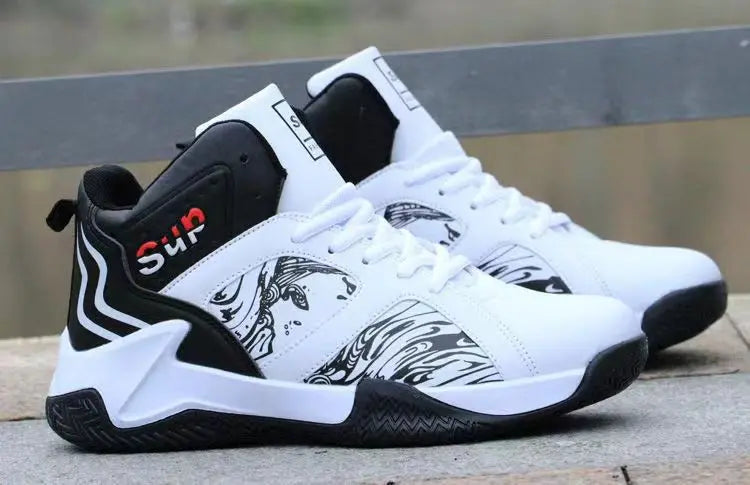 New Anti-Slip Men's Sneaker High Top Men's Basketball Shoes Luxury Comfortable Running Shoes Fashionable Versatile Casual Shoes.