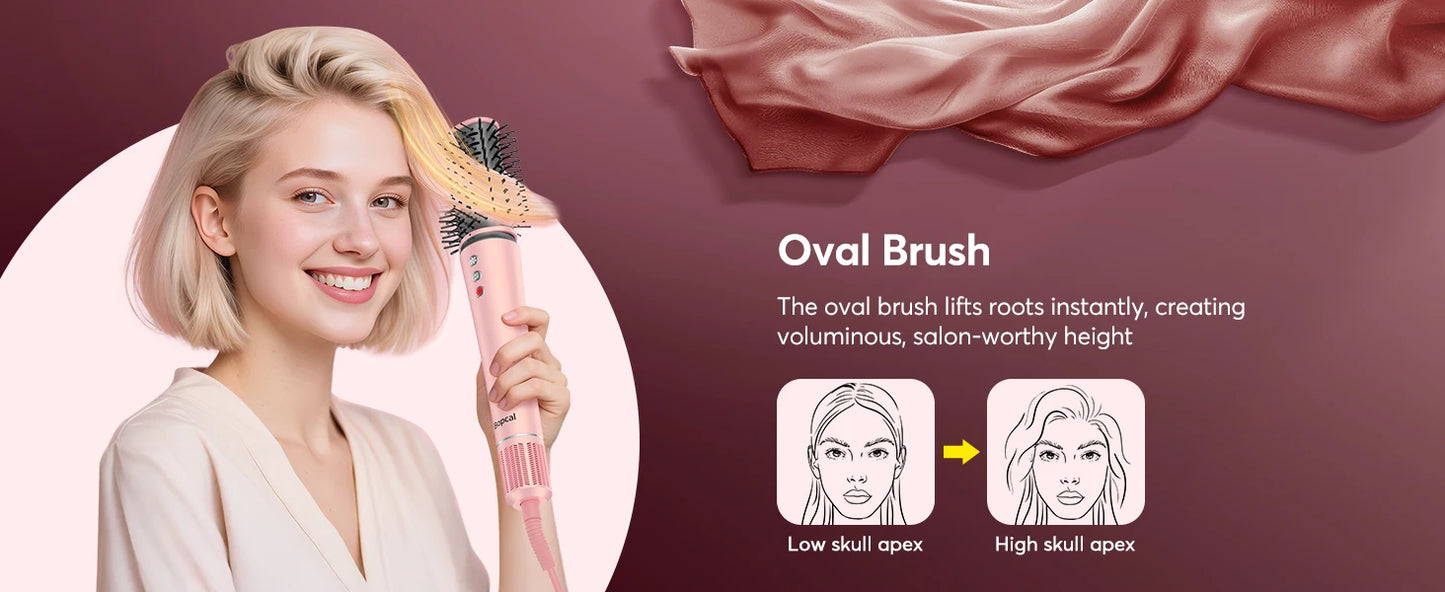 5 in 1 Hair Styler with Travel Bag Air Wrap 1200W Hair Dryer Straightening & Blow Dryer Brush for Multiple Styling Home Hotel