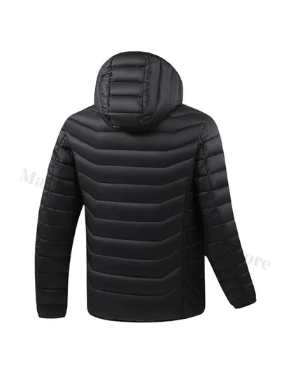 21 Areas Heating Jacket Men Winter USB Electric Heated Coat Functional Self Heating Clothes Outdoor Snow Ski Thick Padded Jacket.