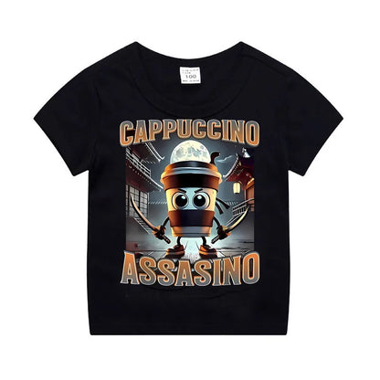 Just A Boy Who Love Brainrot Meme Italian Bootleg Boys Girls Kids T-Shirt AI Italian Animals Y2k Graphic Outfit Cotton Tees.