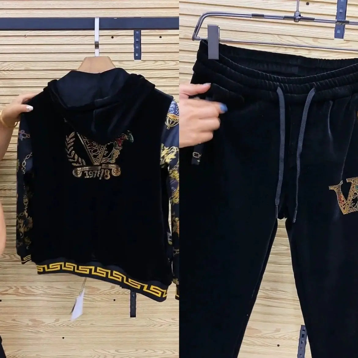 Men's autumn casual two-piece set, new coat, pants, fashionable youth suit..