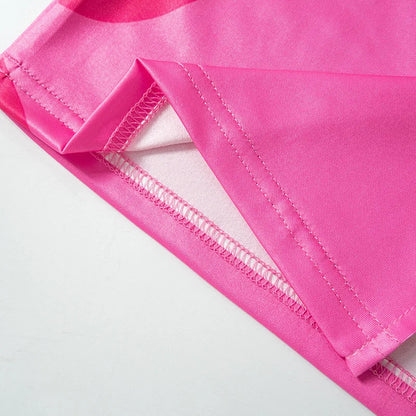 Gedruckt Spaghetti Hot Backless Maxi Kleid Frauen Mode Schlank Elegante Kontrast Patchwork Halter Kleider Herbst Lange DressZ