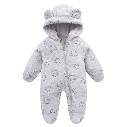 Neugeborenen Baby Kleidung Flanell Herbst Winter Baby Jungen Mädchen Strampler Cartoon Neugeborenen Body Weiche Warme Overall für Babys 0-12M