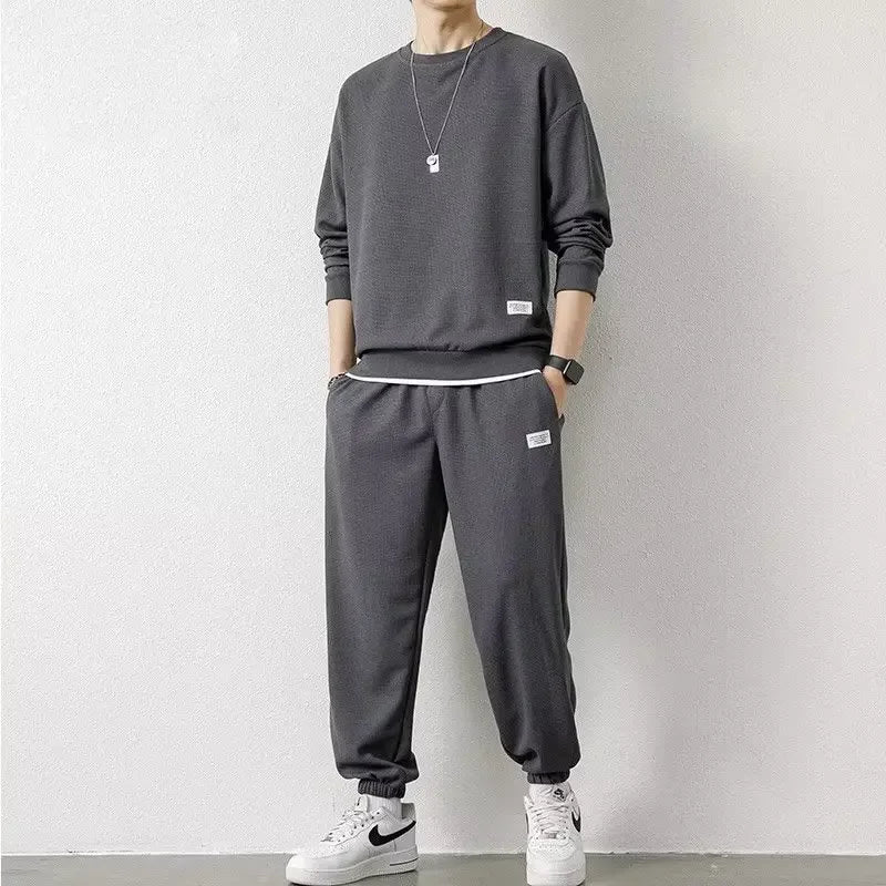 Loose Men's Long Sleeve Hoodie And Pants Set Spring Autumn New Style Casual Sports Youth Loose Fit Male Fashion Outfit