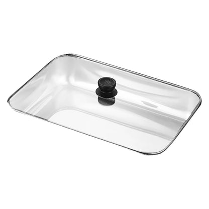 Large Capacity Stainless Steel Fish Deep Plate Both Gas and Induction Cooker BBQ Fried Beef Food Tray Seafood Dish Bbq Plate.