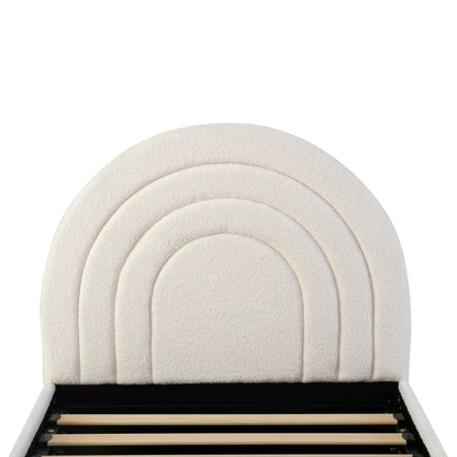 Polsterbett 90*200, Kinderbett, Einzelbett mit Lattenrost und Kopfteil, für Erwachsene und Jugendliche, Holzlatten, Baumwolle