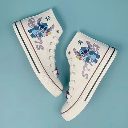 Disney cartoon canvas Stitch Couple shoes girls summer new Korean fashion wild Mickey mouse children canvas sneakers size 34-44.