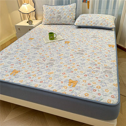 Non-slip Bed Cover Queen/King Size Bedspread Thicken Bed Linen Home Mattress Protector cubre colchón (Pillowcase Need Order).