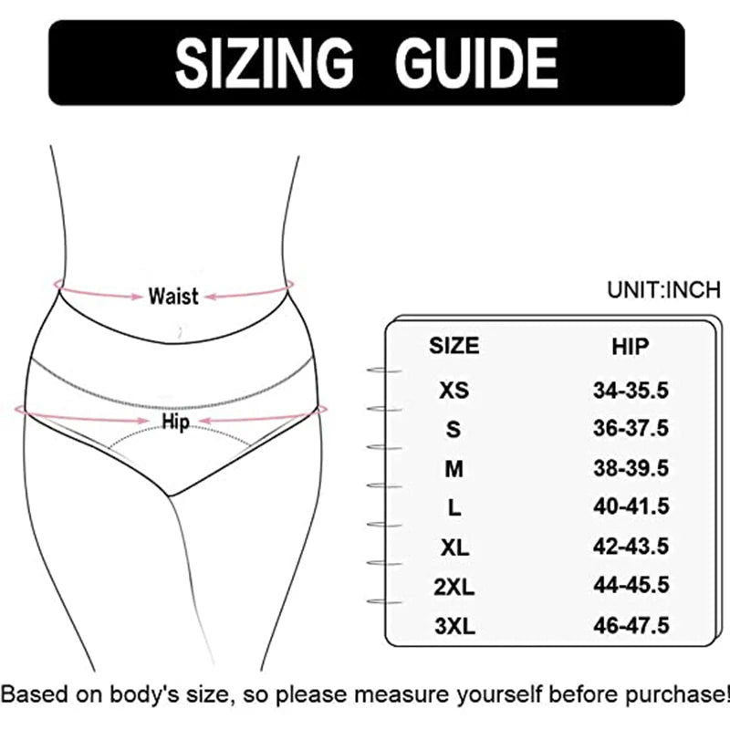 Women's Menstrual Panties High Waisted 5-layer Physiological Periods Pants Ultra Intimates Female Underwear Breathable Lingerie.