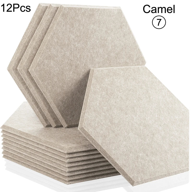 Hexagon 12 Pcs Sound Absorbing Panels Acoustic Wall Absorcion For Home Recording Studio Acoustic Insulator Door Sealing Strip