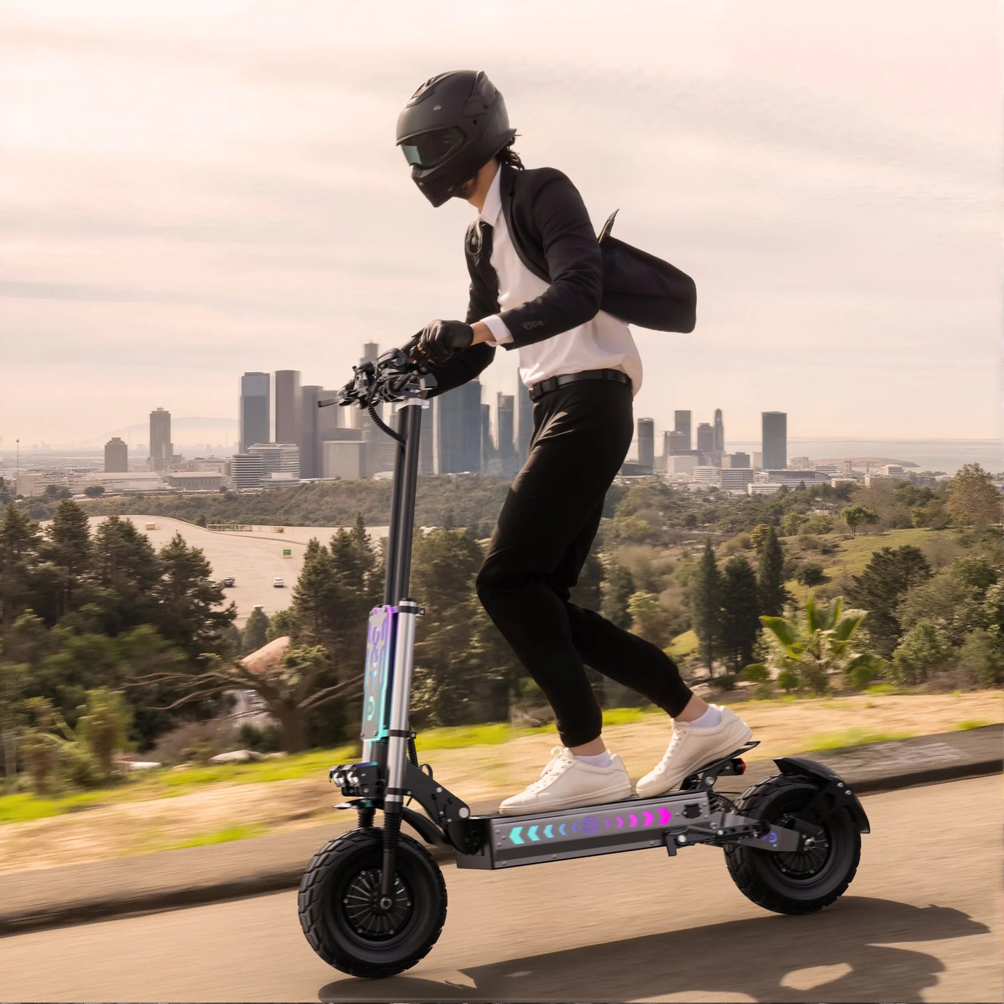 OOTD T90 Foldable Adult Electric Scooter, 85km/h E-Scooter, 4200W Electric Kick Scooter, 60V 31.2Ah Skateboards Kickboard, 100km