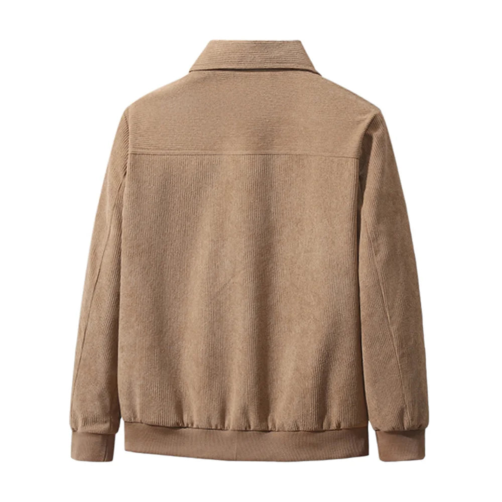 Winter New Arrival Corduroy Jacket Business Casual Windproof Thermal Fleece-Lined Thickened Collared Cotton Coat Fashionable.