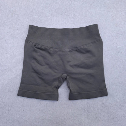 Gym Shorts Women Fitness Sports Biker Shorts 4.5" Low Ribbed Band Yoga Shorts Workout Scrunch Butt Seamless Leggings.