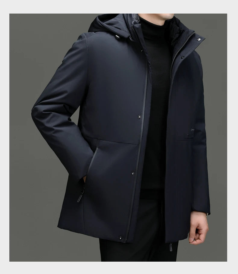 Top Grade Brand Casual Fashion Designer Warm Parka Coat Mens 2025 Newest Winter Jacket Quilted Windbreaker  Mens Clothes.