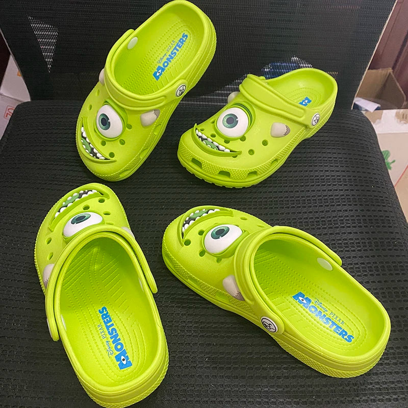 New Cartoon Mike Summer Anti-Slip Outdoor Casual Beach Shoes Monster Big Eyes Hole Slippers Comfortable Breathable Sandals Gifts.