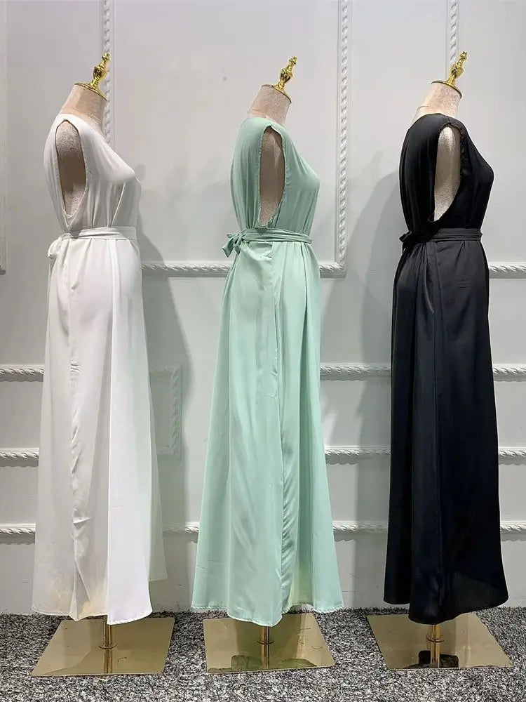 Ramadan Eid Black Abaya Damen Islam Inside Modest Dress Prayer Clothes Women Muslim Kebaya Kaftan Robe Vestidos Musulmanes Femme.