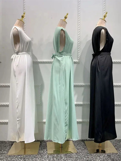 Ramadan Eid Black Abaya Damen Islam Inside Modest Dress Prayer Clothes Women Muslim Kebaya Kaftan Robe Vestidos Musulmanes Femme.