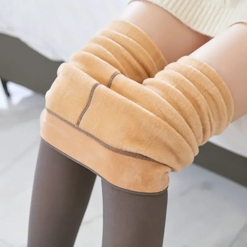 Butterfly Print Fleece Tights Winter Warm Pantyhose Sexy Translucent Stockings Thermal Elasticity Panty New Fashion Leggings.