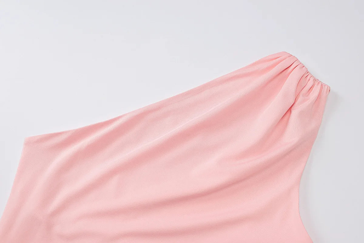 Cryptographic One Shoulder Solid Lace Up Tops Summer Y2K Outfits Sexy Backless Sleeveless Crop Tank Coquette Streetwear Clothes.