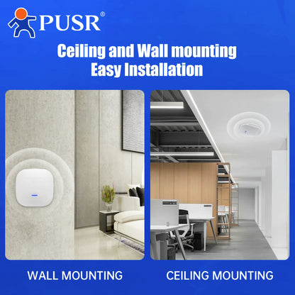 PUSR WiFi6 Ceiling AP Dual Band Wireless Access Point AX3000 Support 802.3at PoE Up to 256 End Users USR-AP310i.