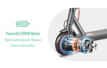 350W Folding Electric Scooter Aluminum Alloy  8.5" Tire 36V 10.4AH Lithium Battery With App Kick Scooter For Adults Escooter.