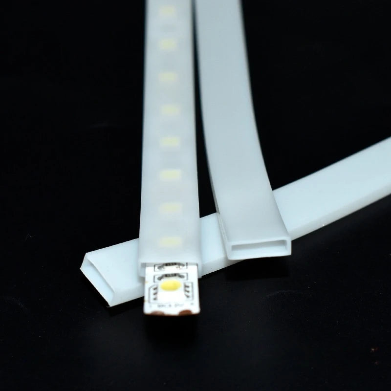 1-10m White/Transparent Neon Silicone Tube LED Rope Lamp Waterproof Diffuser Cover For 8/10/12m RGB Flexible Strip Light Channel.
