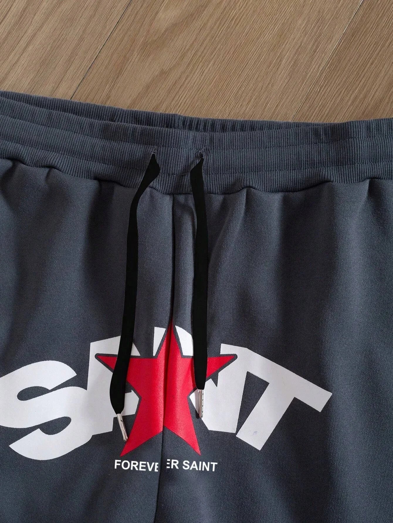 Two-piece black suit Y2K fashion pattern hoodie men clothing Harajuku Gothic women chic sports pants couple suit sportswear.