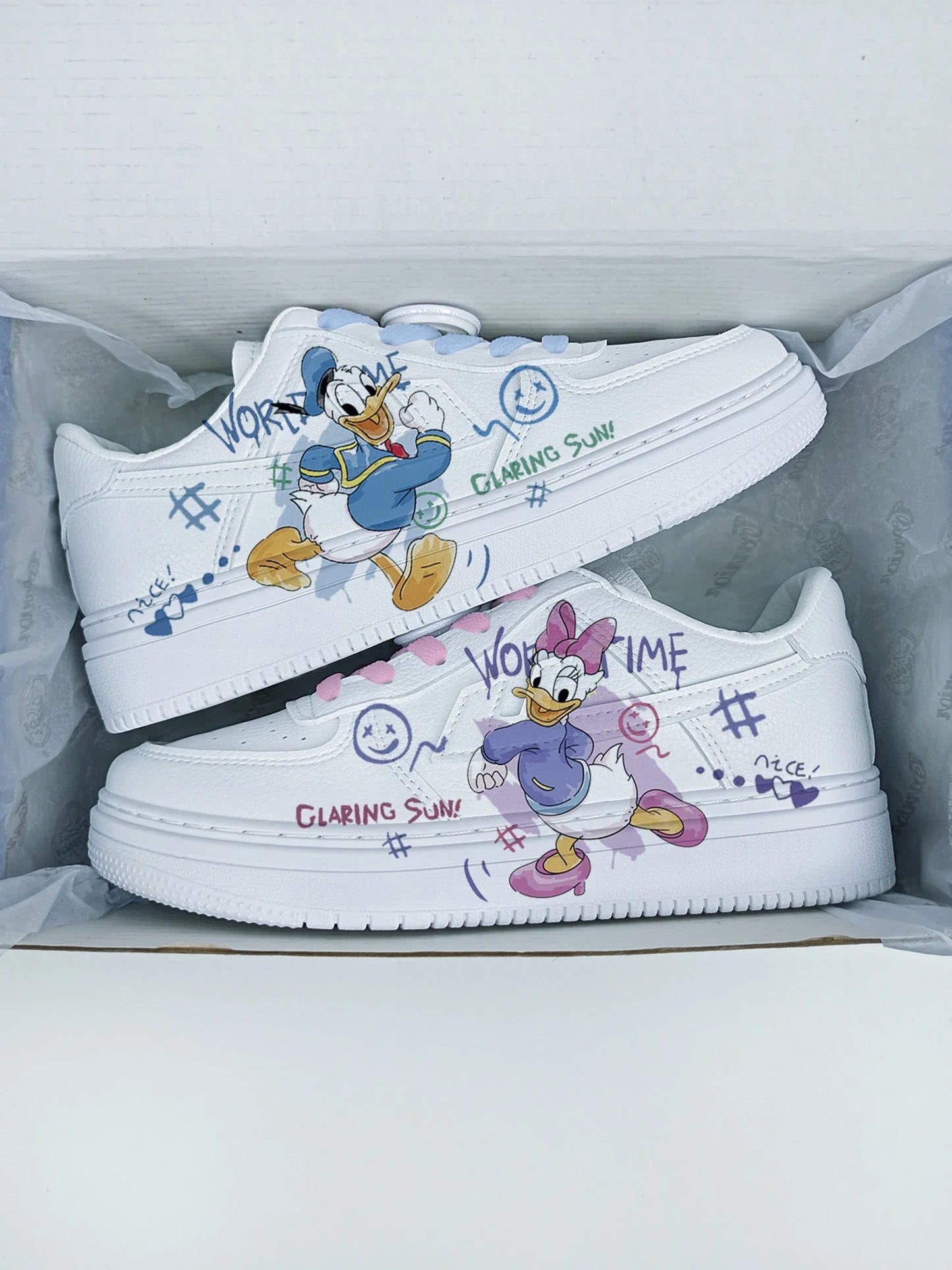 New Disney cartoon girls Daisy Donald Duck princess cute Casual shoes non-slip soft bottom sports shoes for girl gift.