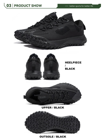 Baasploa Wanderschuhe Herren Outdoor Wasserdicht Camping Beständig Rutschfeste Turnschuhe Männlich Lässig Leichte Schnür-Wanderschuhe