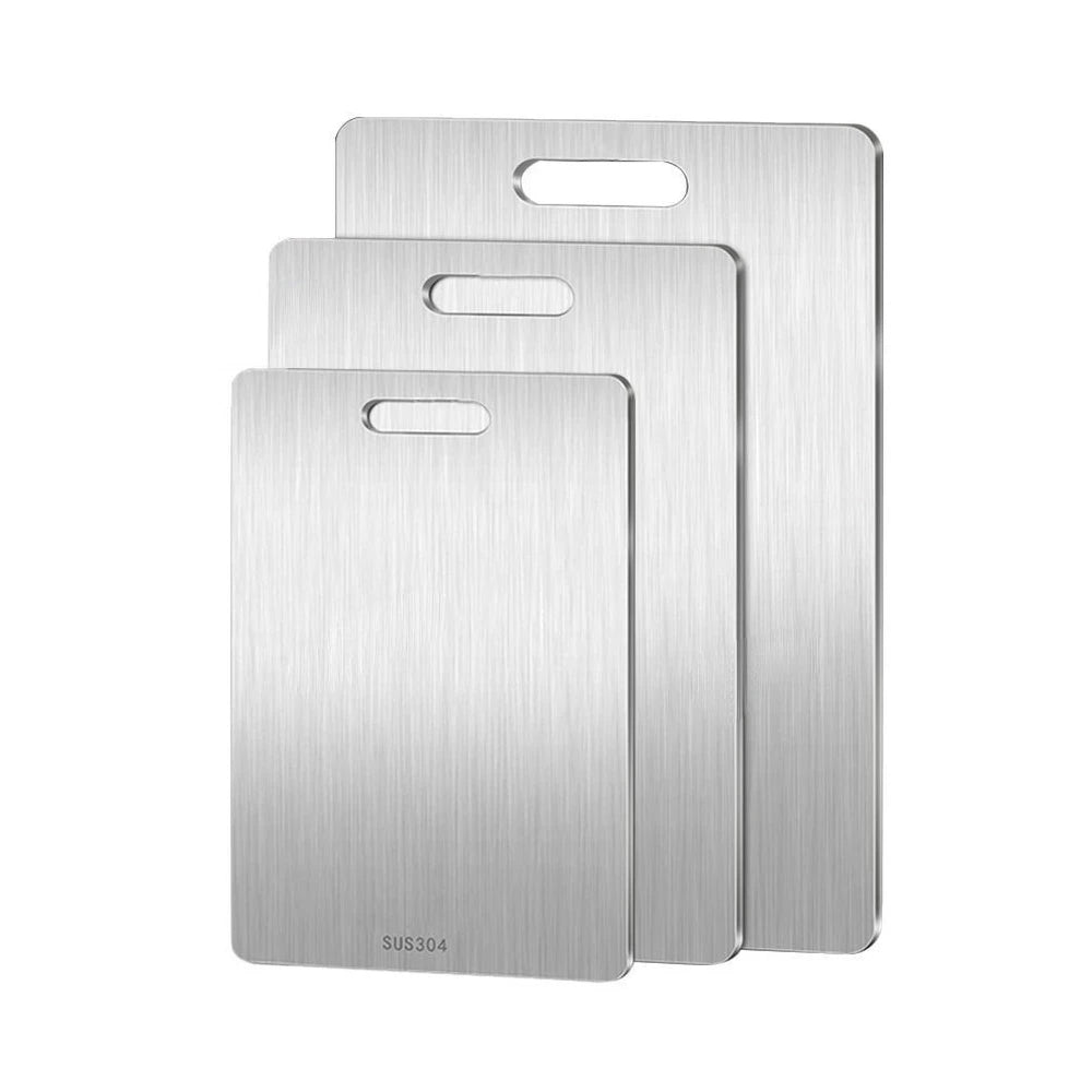 316 Stainless Steel Panel and Chopping Board Kitchen Household Thickened Double Sided Cutting Board Block Kneading Dough Board.