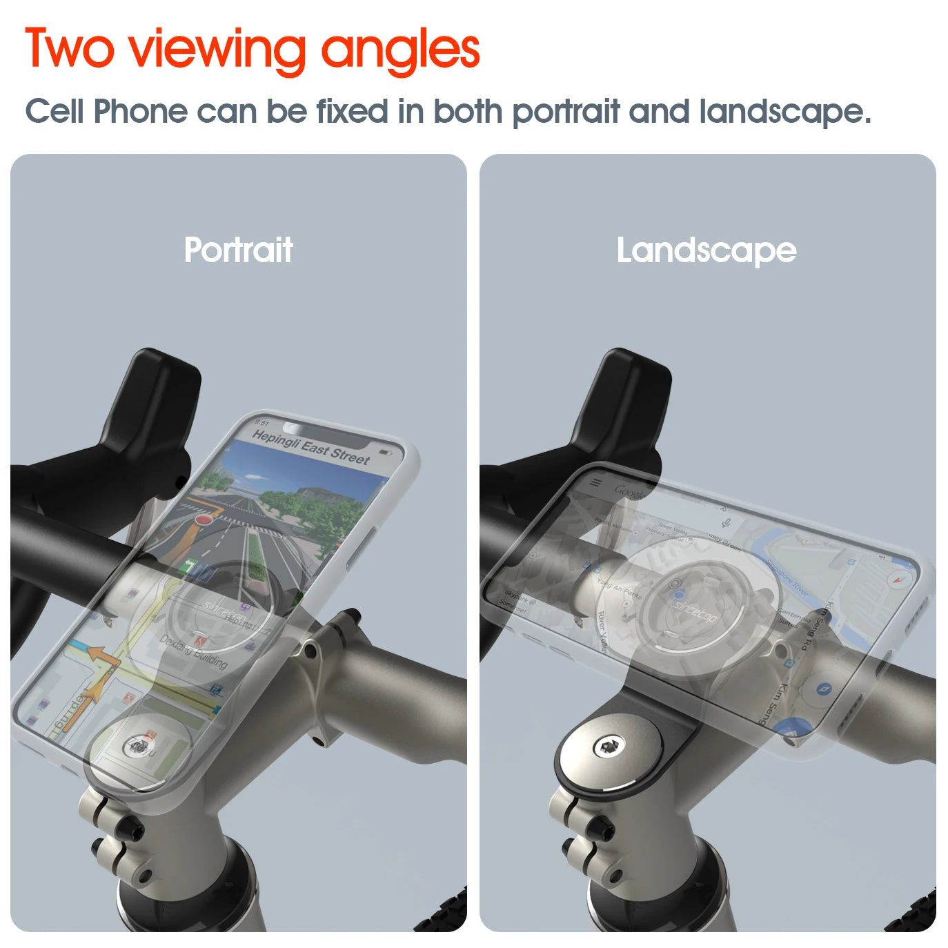 Bike Stem Phone Mount,Mountain Bicycle Phone Holder,Universal Aluminum Handlebar Cell Phone Cycling MTB Quick Attach/Detach.
