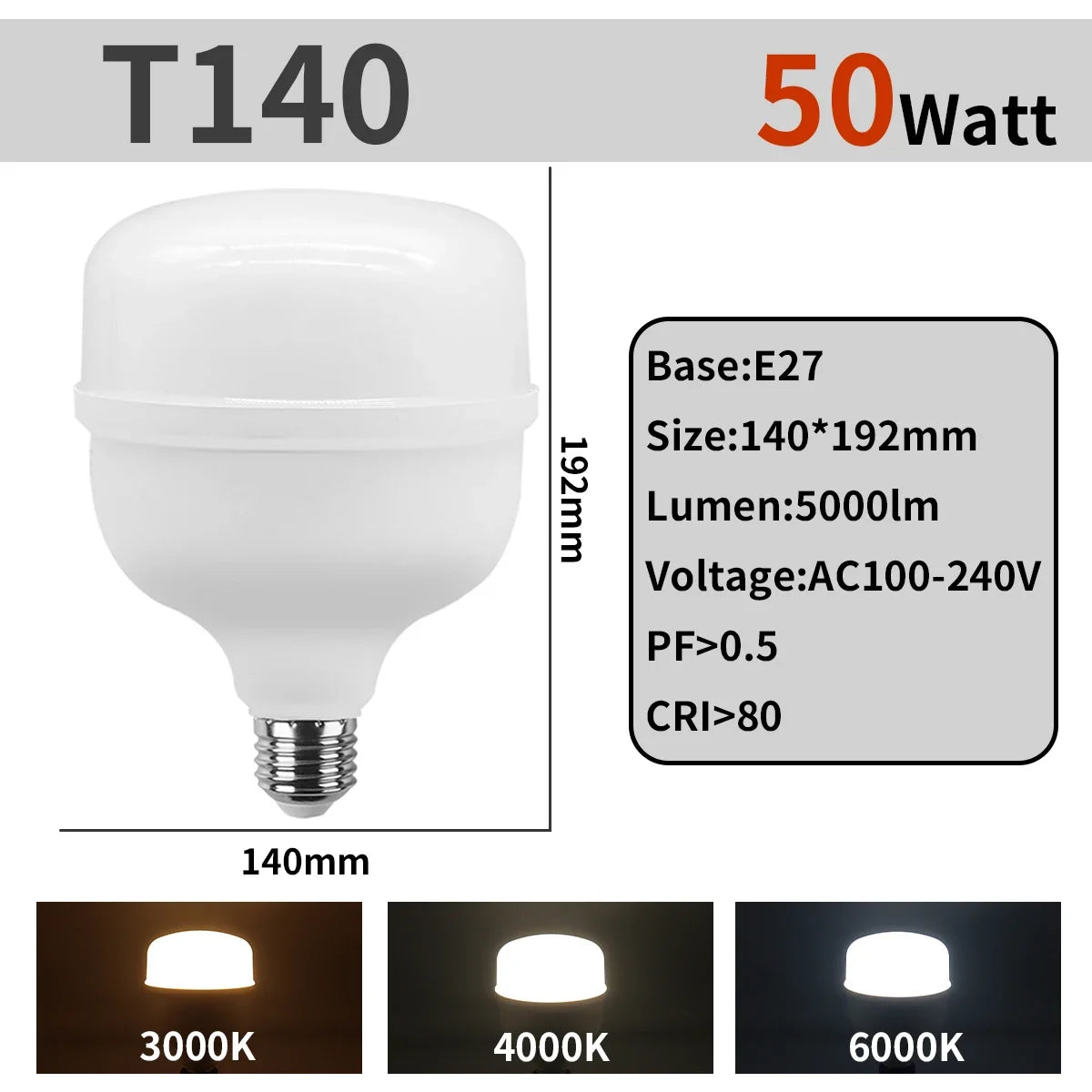 1-5 stücke 50 W 5000lm Super Helle Led-lampe AC 110 V 220 V E27 LED Lampe Lampada LED Licht Bombilla Beleuchtung Lampe für Home Wohnzimmer.