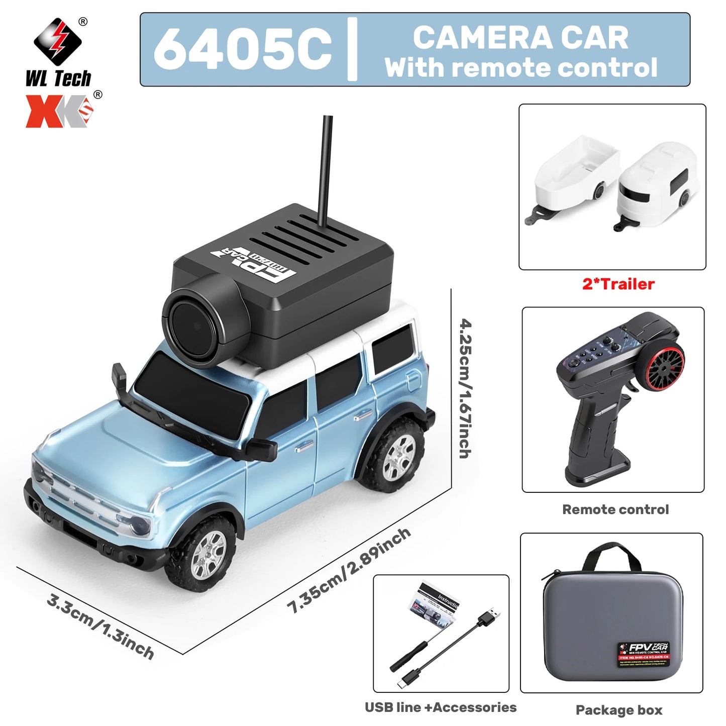 WLtoys 1/64 Mini RC Car with 720P FPV Camera Wifi APP Control 2.4G Reomte Contorl Racing Vehicle Toy for Children 6405 6406
