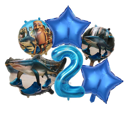 Italienisches Brainrot-Ballon-Set, Babyparty-Party-Ballon, Tralalero Tralala TungTungTungSahur-Luftballons, Dekoration, fotografische Requisite.