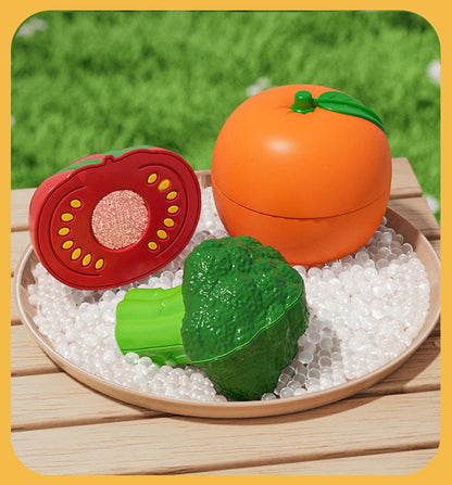 Kid Pretend Play Kitchen Toy Set Simulation Cut Fruit Vegetables Sensory Game Make Pizza Food Cook Girl Interactive Education To