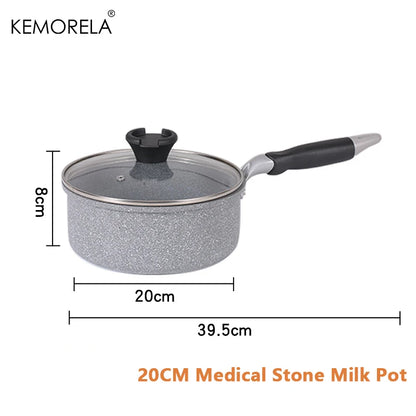 Durable Stone Frying Pan28/26/24/20cm Wok Non-stick Pan Skillet Cauldron Induction Cooker Pans Pancake Egg Gas Stove Home.