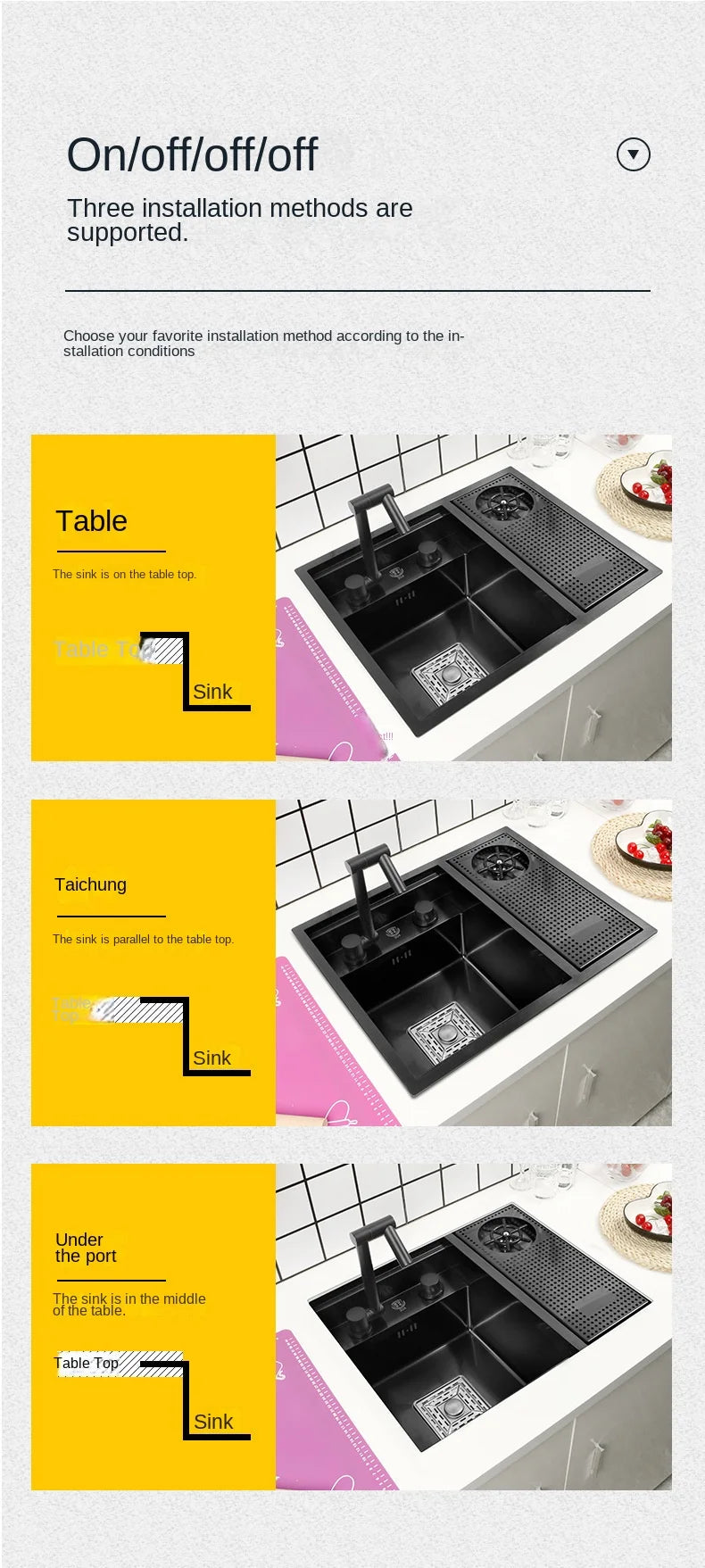 55 cm x 45 cm Küchenspüle Nano 304 Edelstahl Gemüsewaschbecken Einzelwaschbecken Waschbecken Waschbecken Verstellbarer Klapphahn