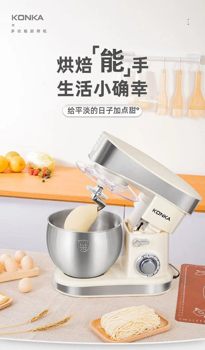 1500W stand Chef Machine mixer Multifunctional  Commercial Mixer Dough Mixer Household Small Automatic New electric blender 220V.